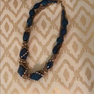 Teal beaded necklace